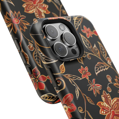 Floral Noir Magnetic Impact - Resistant Phone Case - DIGITAL X