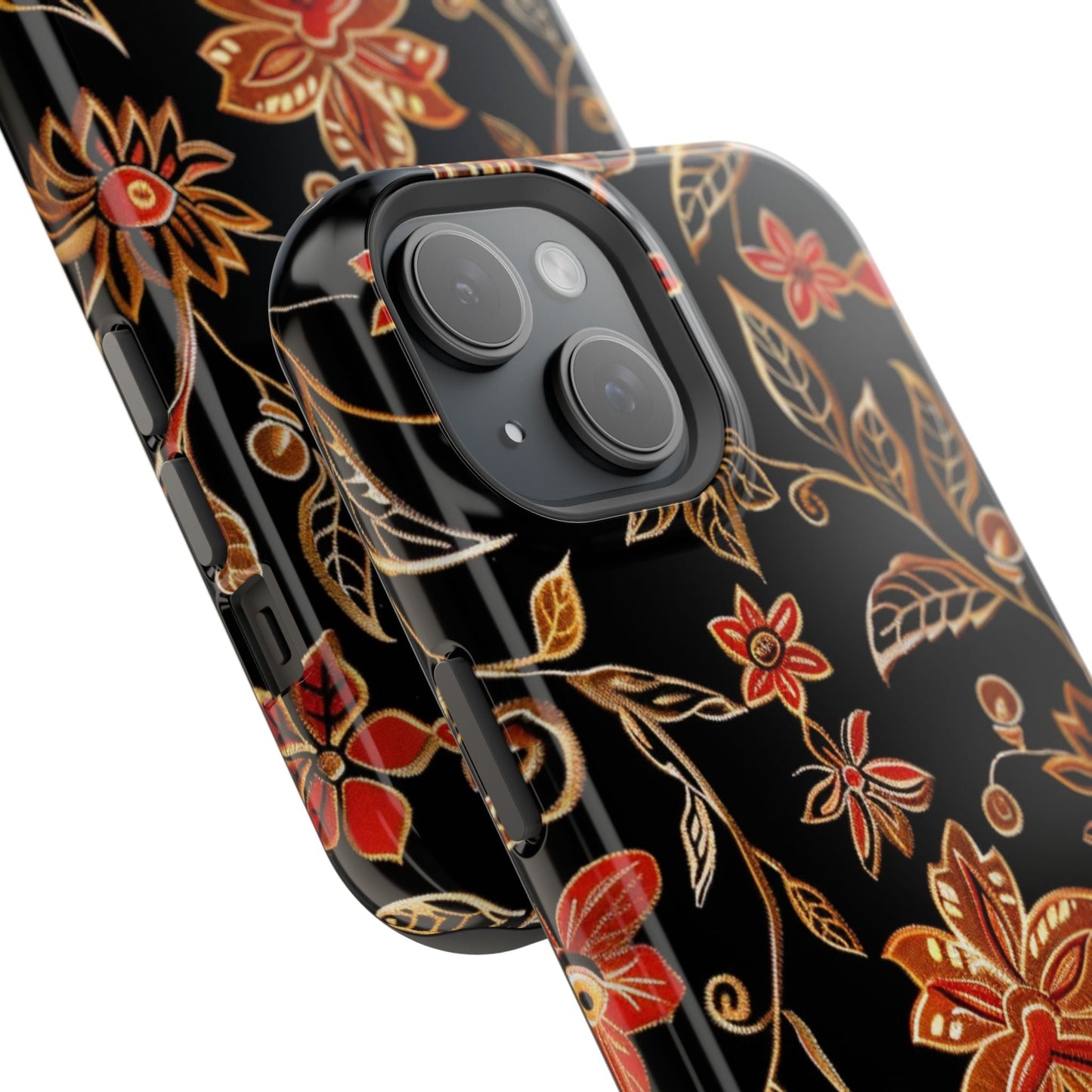 Floral Noir Magnetic Impact - Resistant Phone Case - DIGITAL X
