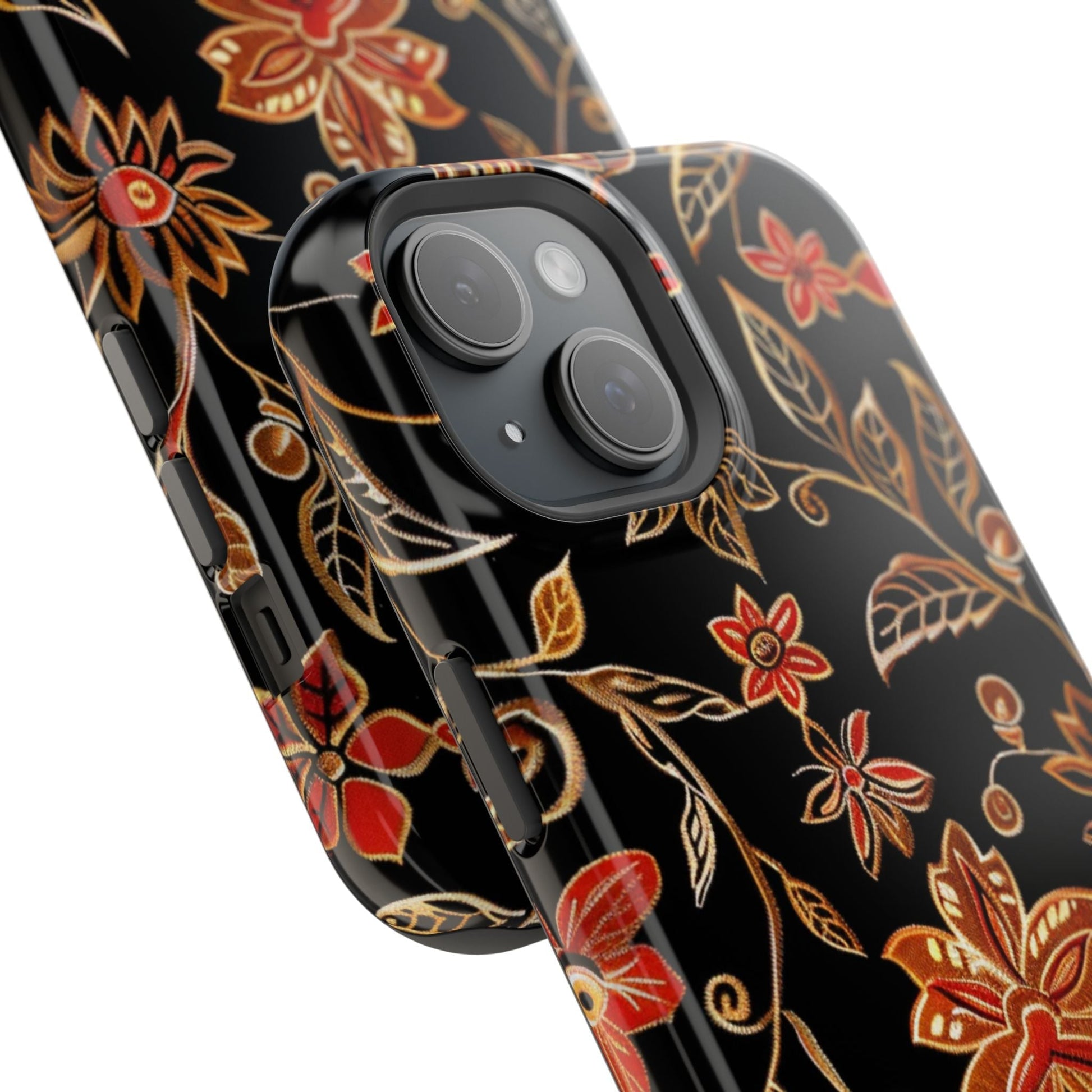 Floral Noir Magnetic Impact - Resistant Phone Case - DIGITAL X