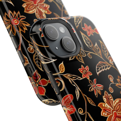 Floral Noir Magnetic Impact - Resistant Phone Case - DIGITAL X