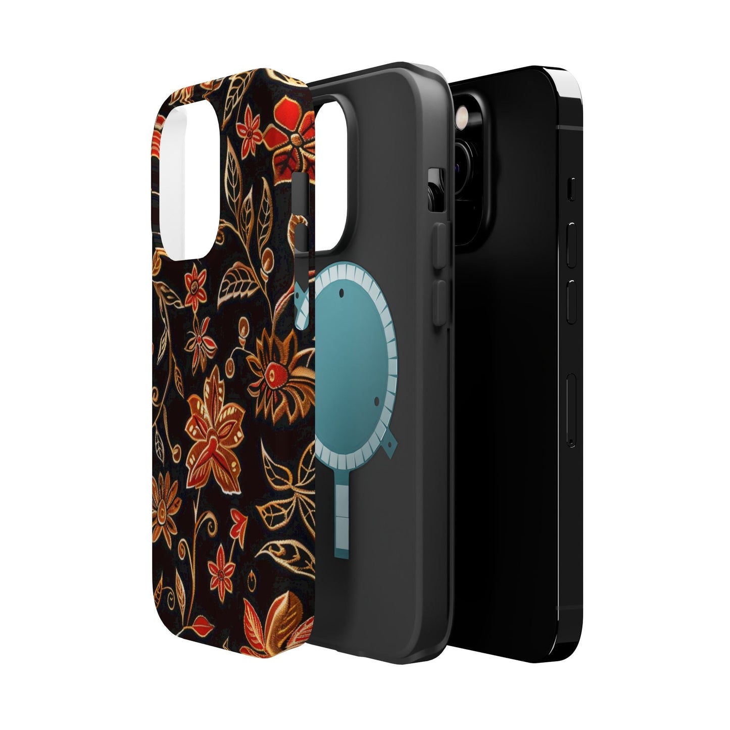 Floral Noir Magnetic Impact - Resistant Phone Case - DIGITAL X