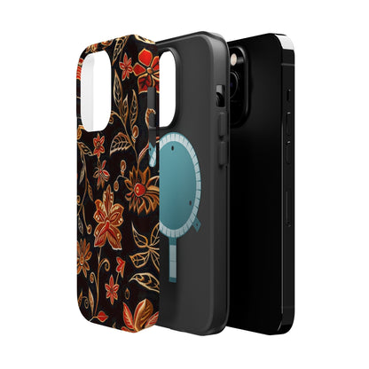 Floral Noir Magnetic Impact - Resistant Phone Case - DIGITAL X