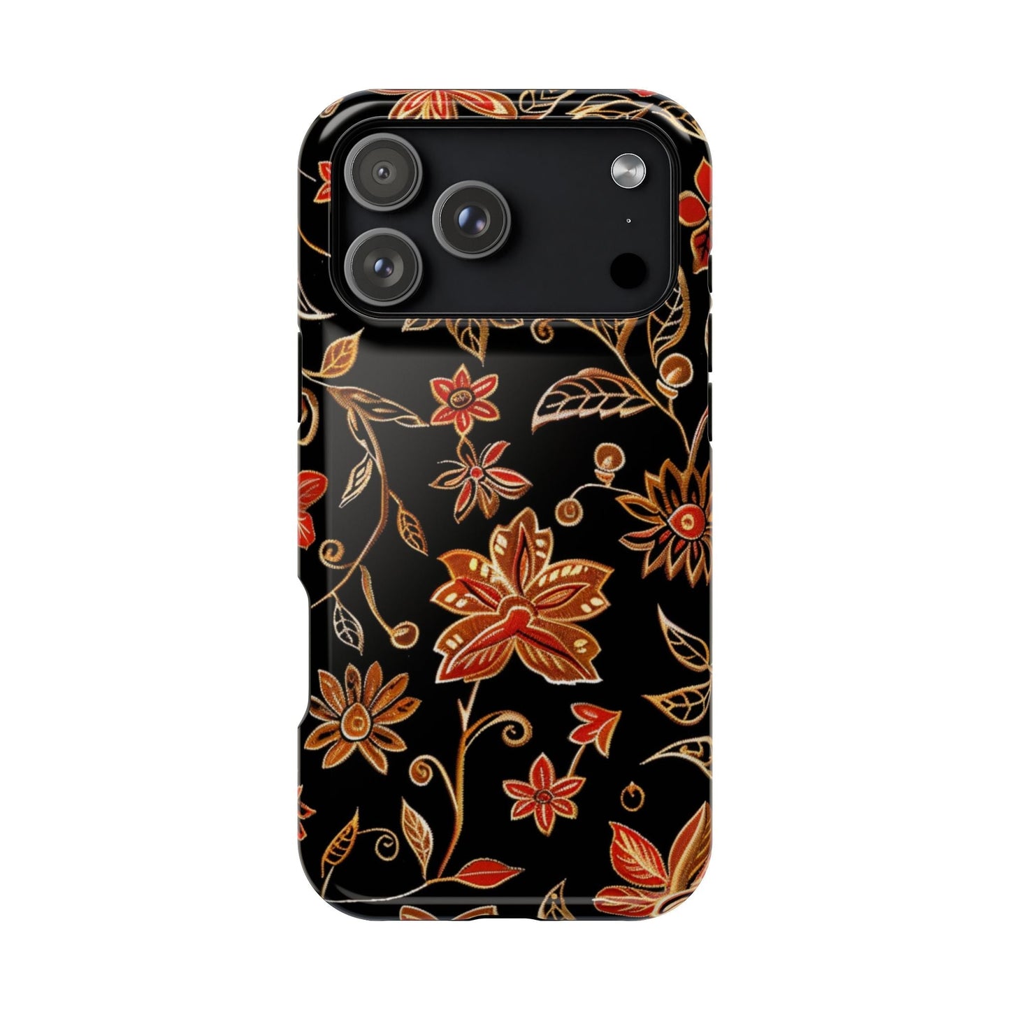 Floral Noir Magnetic Impact - Resistant Phone Case - DIGITAL X