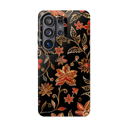 Floral Noir Magnetic Impact - Resistant Phone Case - DIGITAL X