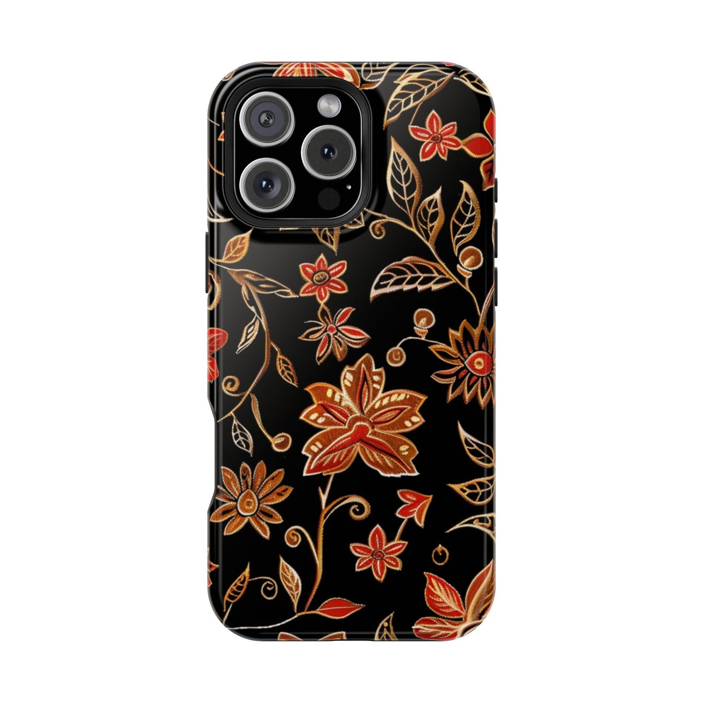 Floral Noir Magnetic Impact - Resistant Phone Case - DIGITAL X