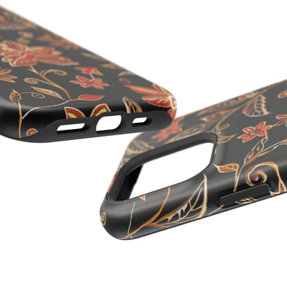 Floral Noir Magnetic Impact - Resistant Phone Case - DIGITAL X