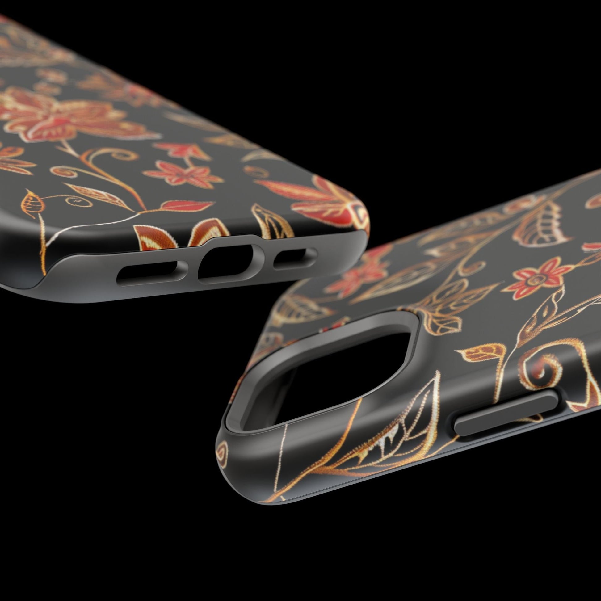 Floral Noir Magnetic Impact - Resistant Phone Case - DIGITAL X