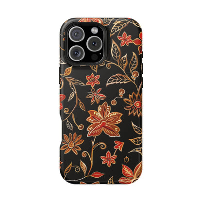 Floral Noir Magnetic Impact - Resistant Phone Case - DIGITAL X