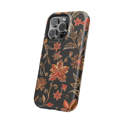 Floral Noir Magnetic Impact - Resistant Phone Case - DIGITAL X