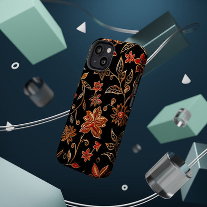 Floral Noir Magnetic Impact - Resistant Phone Case - DIGITAL X
