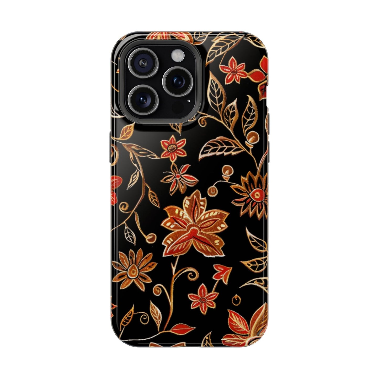 Floral Noir Magnetic Impact - Resistant Phone Case - DIGITAL X