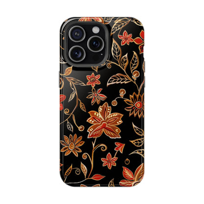 Floral Noir Magnetic Impact - Resistant Phone Case - DIGITAL X