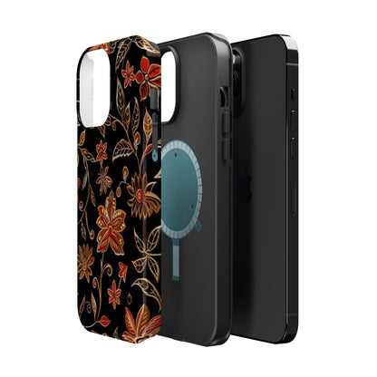 Floral Noir Magnetic Impact - Resistant Phone Case - DIGITAL X