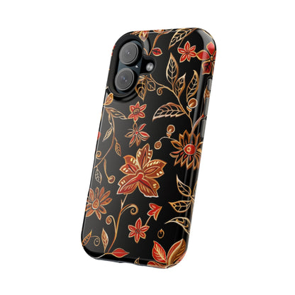 Floral Noir Magnetic Impact - Resistant Phone Case - DIGITAL X