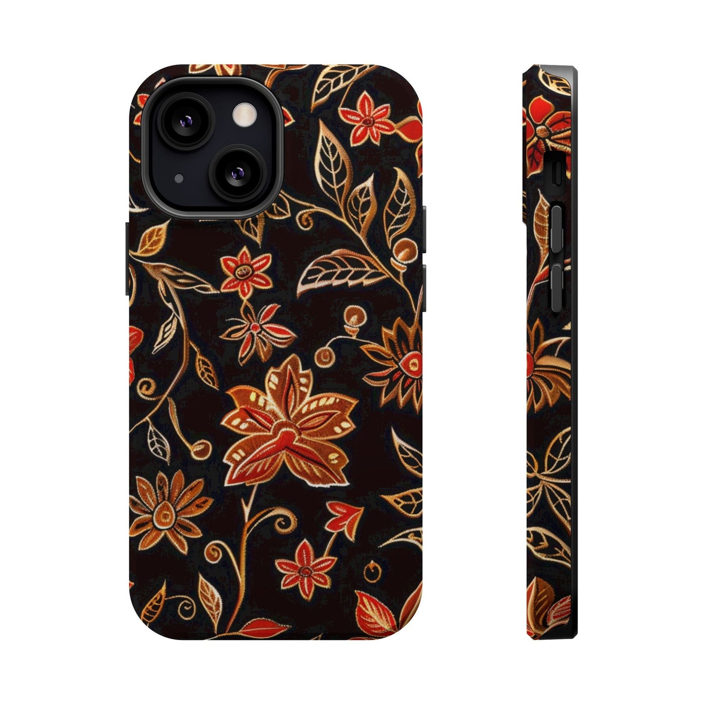Floral Noir Magnetic Impact - Resistant Phone Case - DIGITAL X