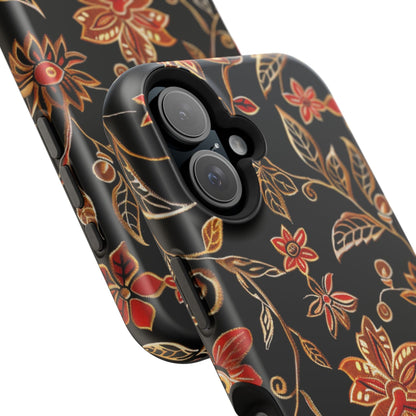 Floral Noir Magnetic Impact - Resistant Phone Case - DIGITAL X