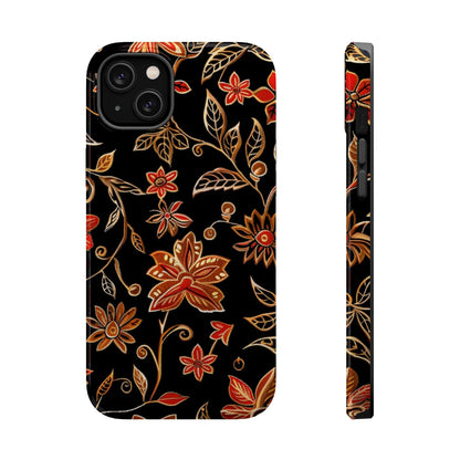 Floral Noir Magnetic Impact - Resistant Phone Case - DIGITAL X