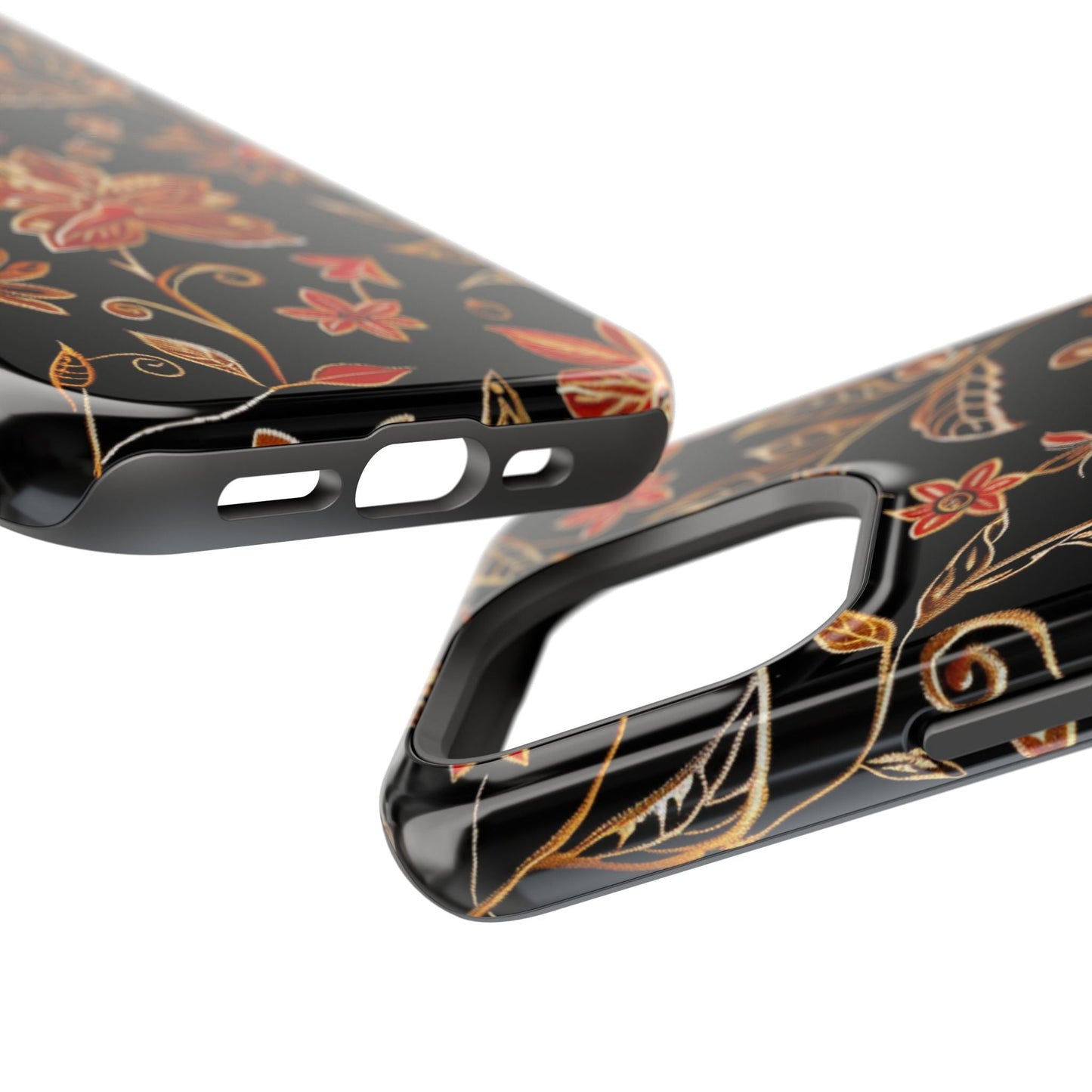 Floral Noir Magnetic Impact - Resistant Phone Case - DIGITAL X