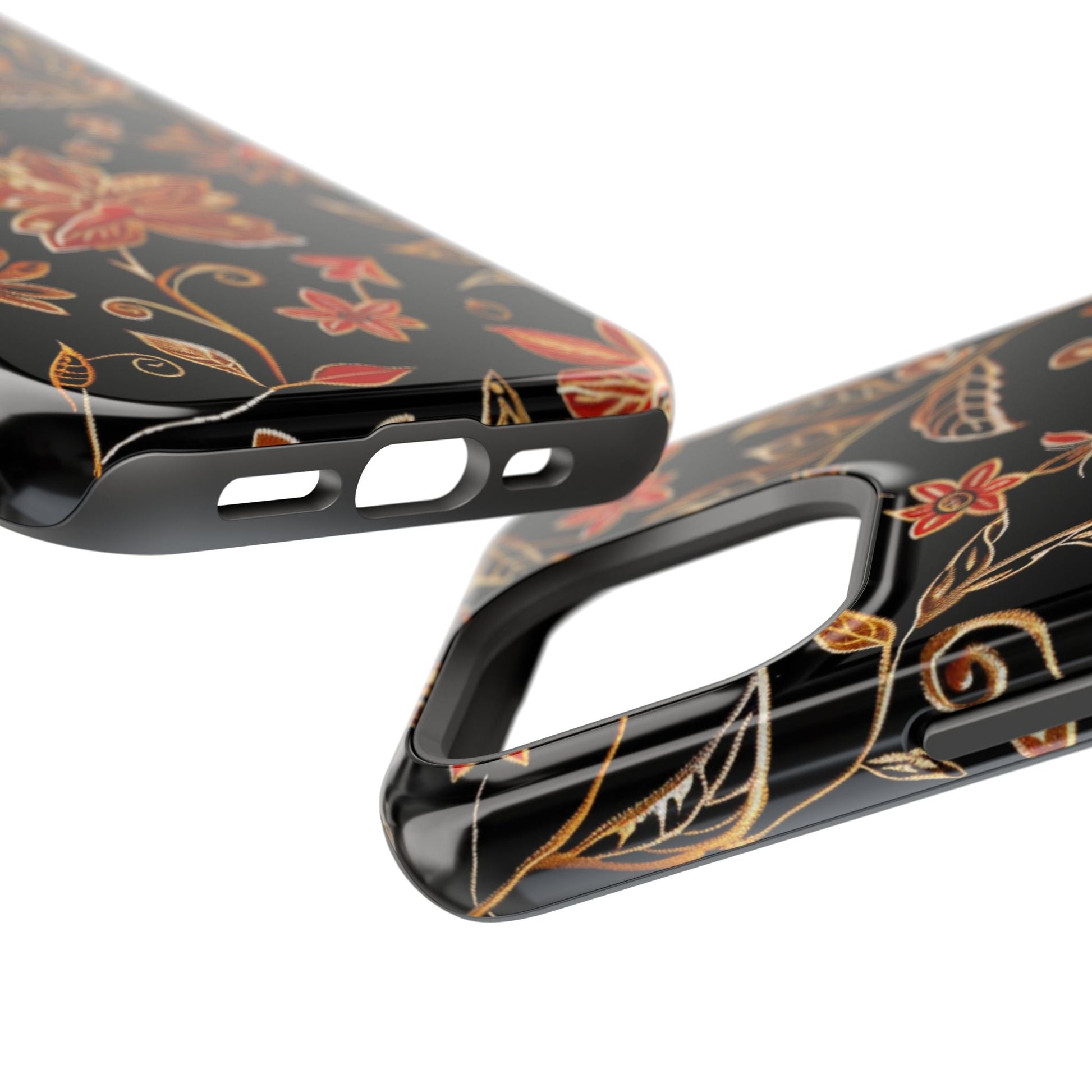 Floral Noir Magnetic Impact - Resistant Phone Case - DIGITAL X