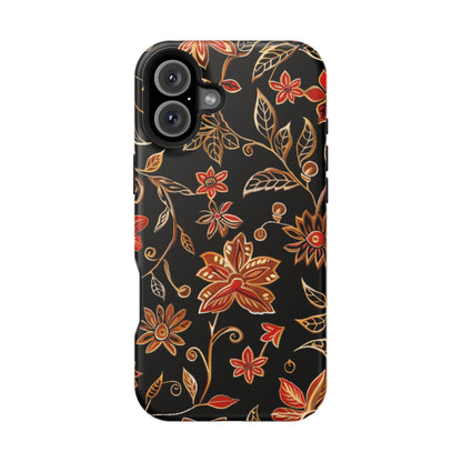 Floral Noir Magnetic Impact - Resistant Phone Case - DIGITAL X