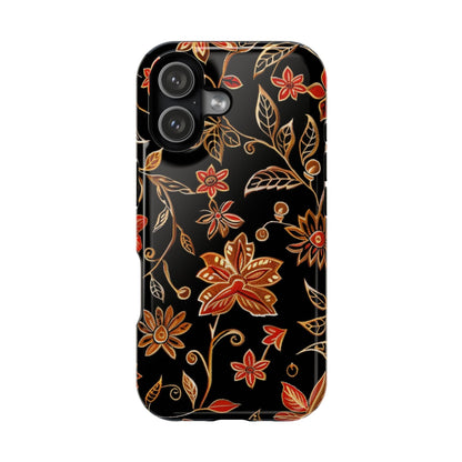 Floral Noir Magnetic Impact - Resistant Phone Case - DIGITAL X