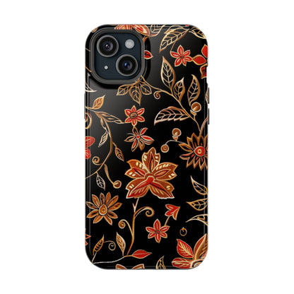 Floral Noir Magnetic Impact - Resistant Phone Case - DIGITAL X