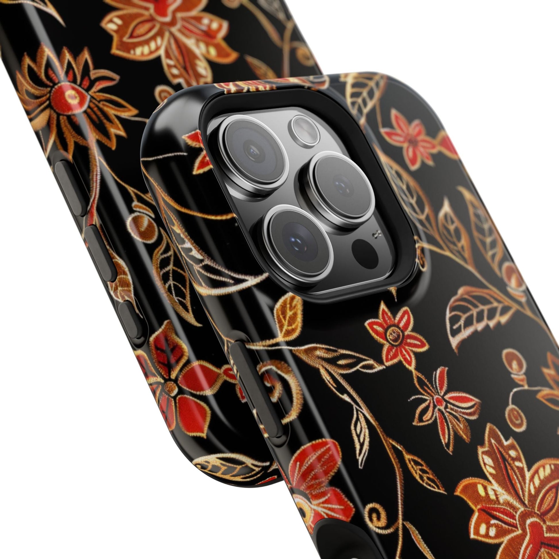 Floral Noir Magnetic Impact - Resistant Phone Case - DIGITAL X