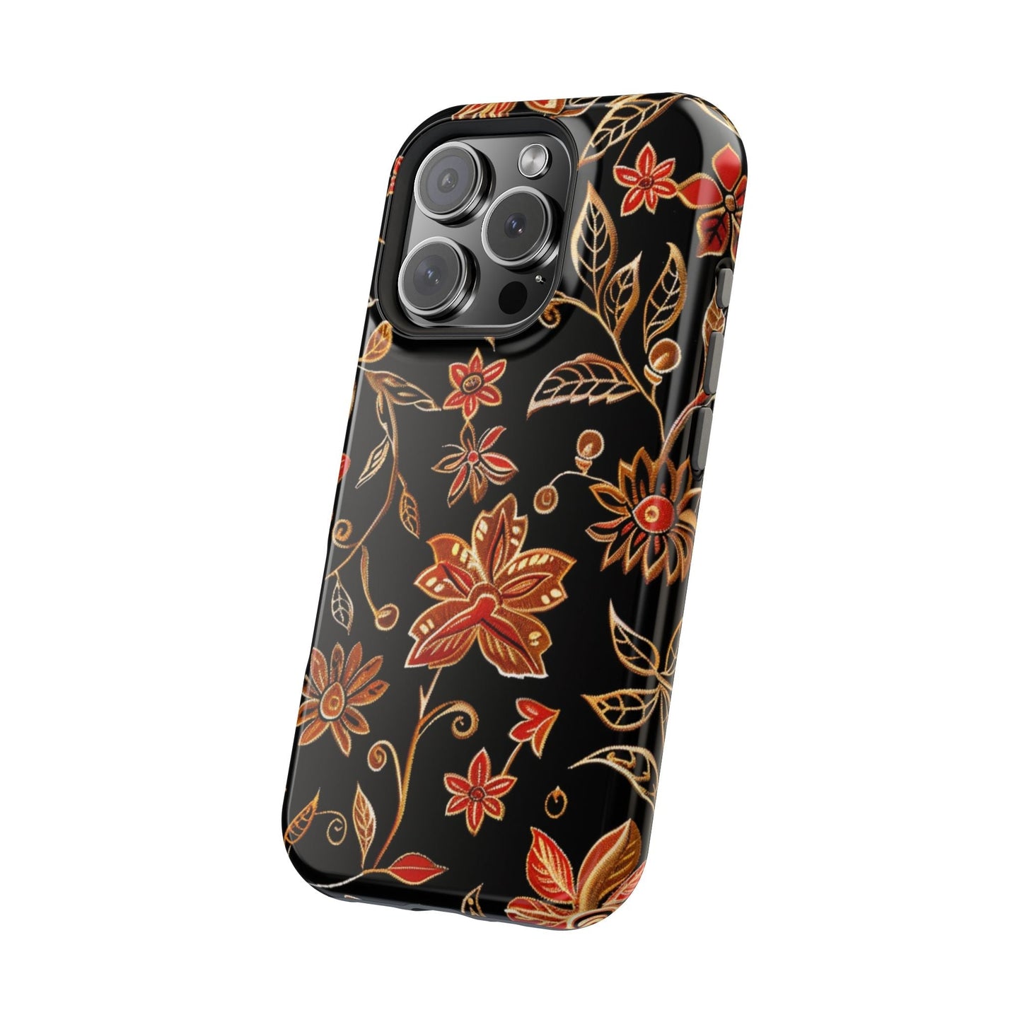 Floral Noir Magnetic Impact - Resistant Phone Case - DIGITAL X