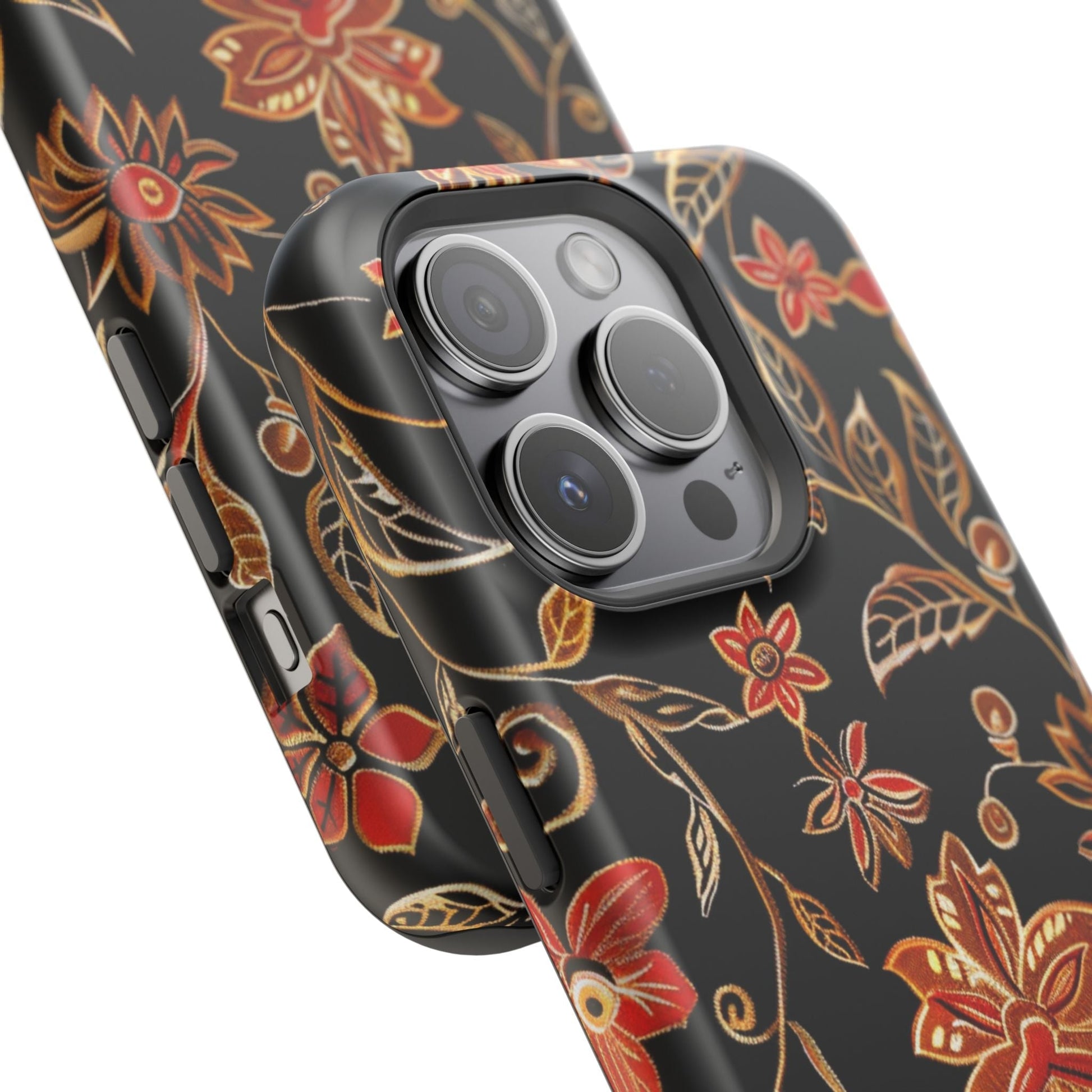 Floral Noir Magnetic Impact - Resistant Phone Case - DIGITAL X