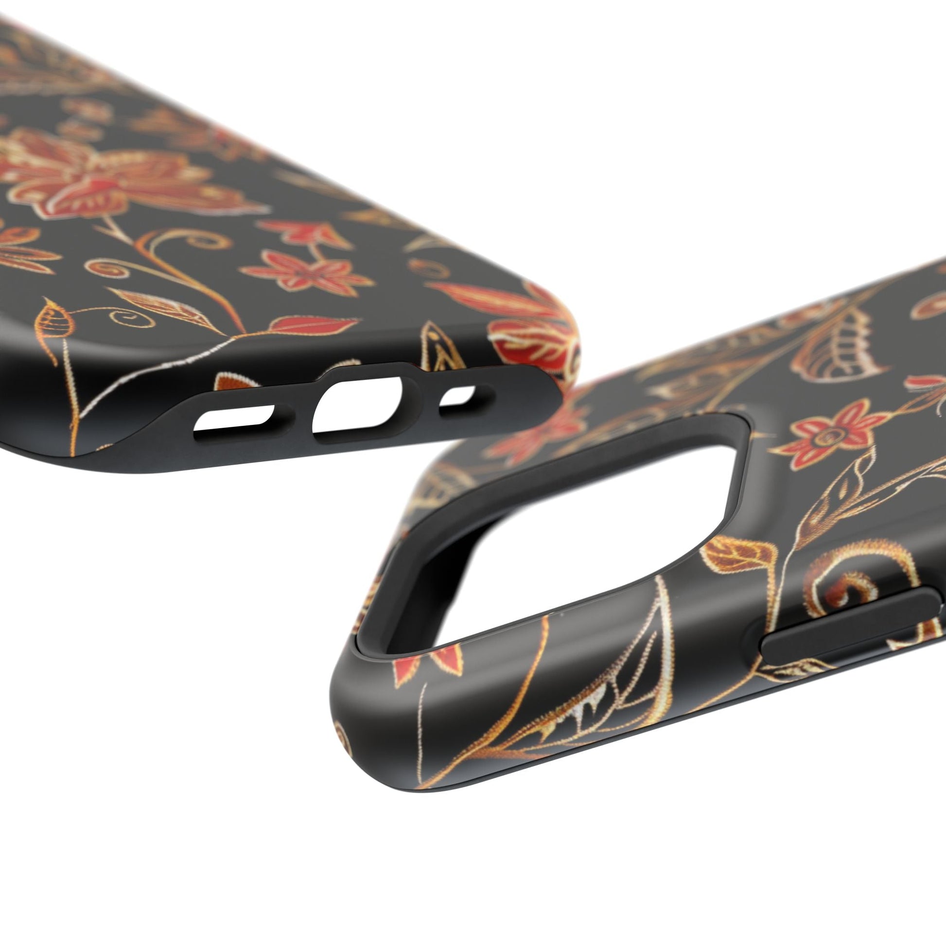 Floral Noir Magnetic Impact - Resistant Phone Case - DIGITAL X