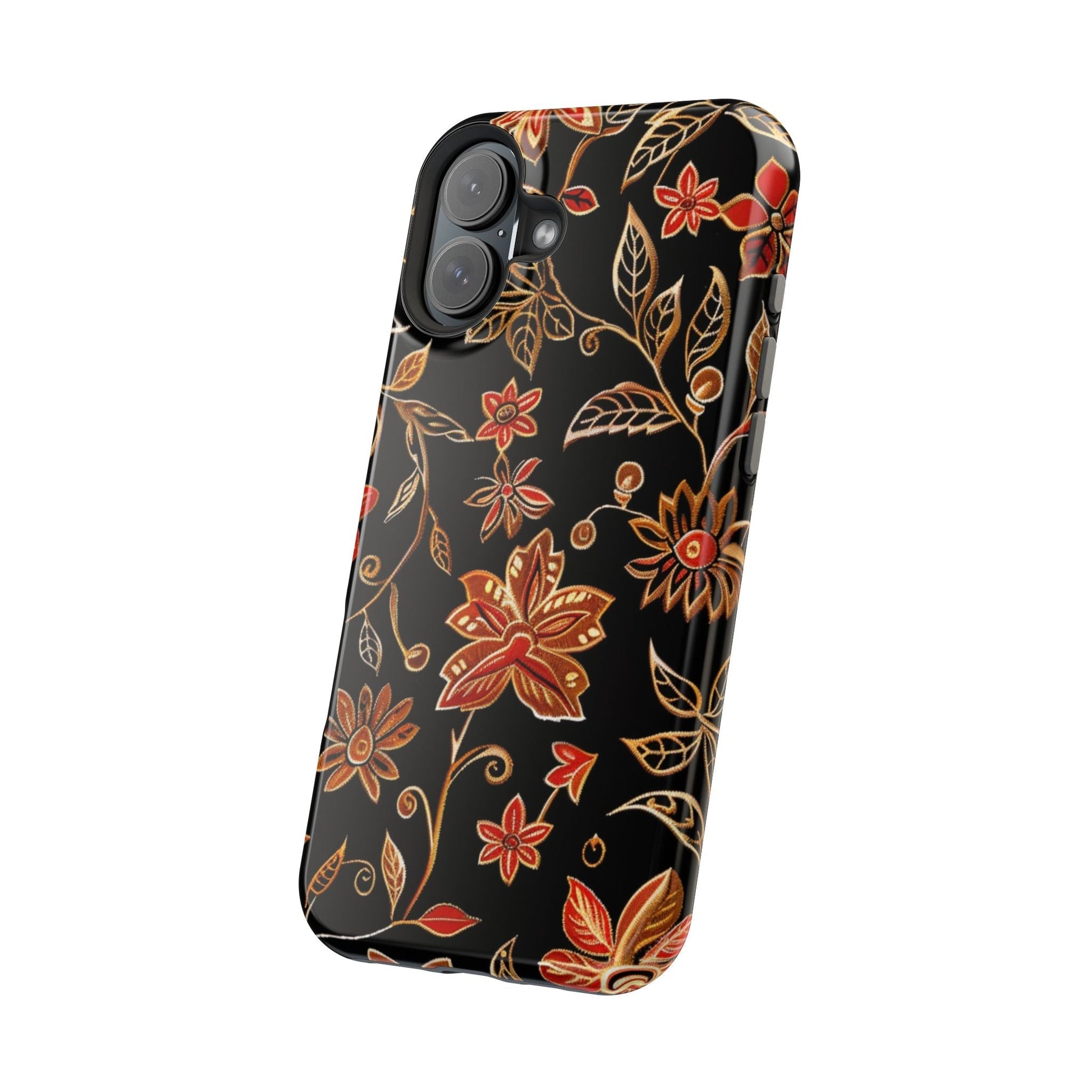Floral Noir Magnetic Impact - Resistant Phone Case - DIGITAL X