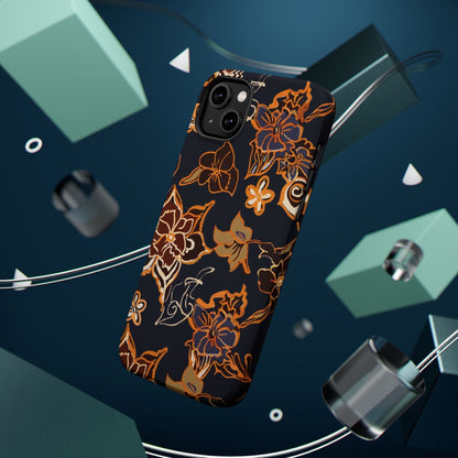 Floral Outline Magnetic Impact Phone Case - DIGITAL X