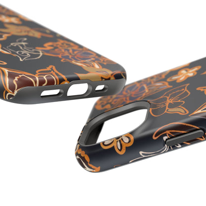 Floral Outline Magnetic Impact Phone Case - DIGITAL X