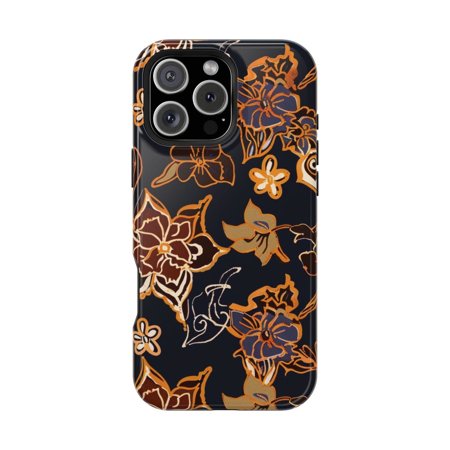 Floral Outline Magnetic Impact Phone Case - DIGITAL X