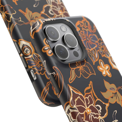 Floral Outline Magnetic Impact Phone Case - DIGITAL X