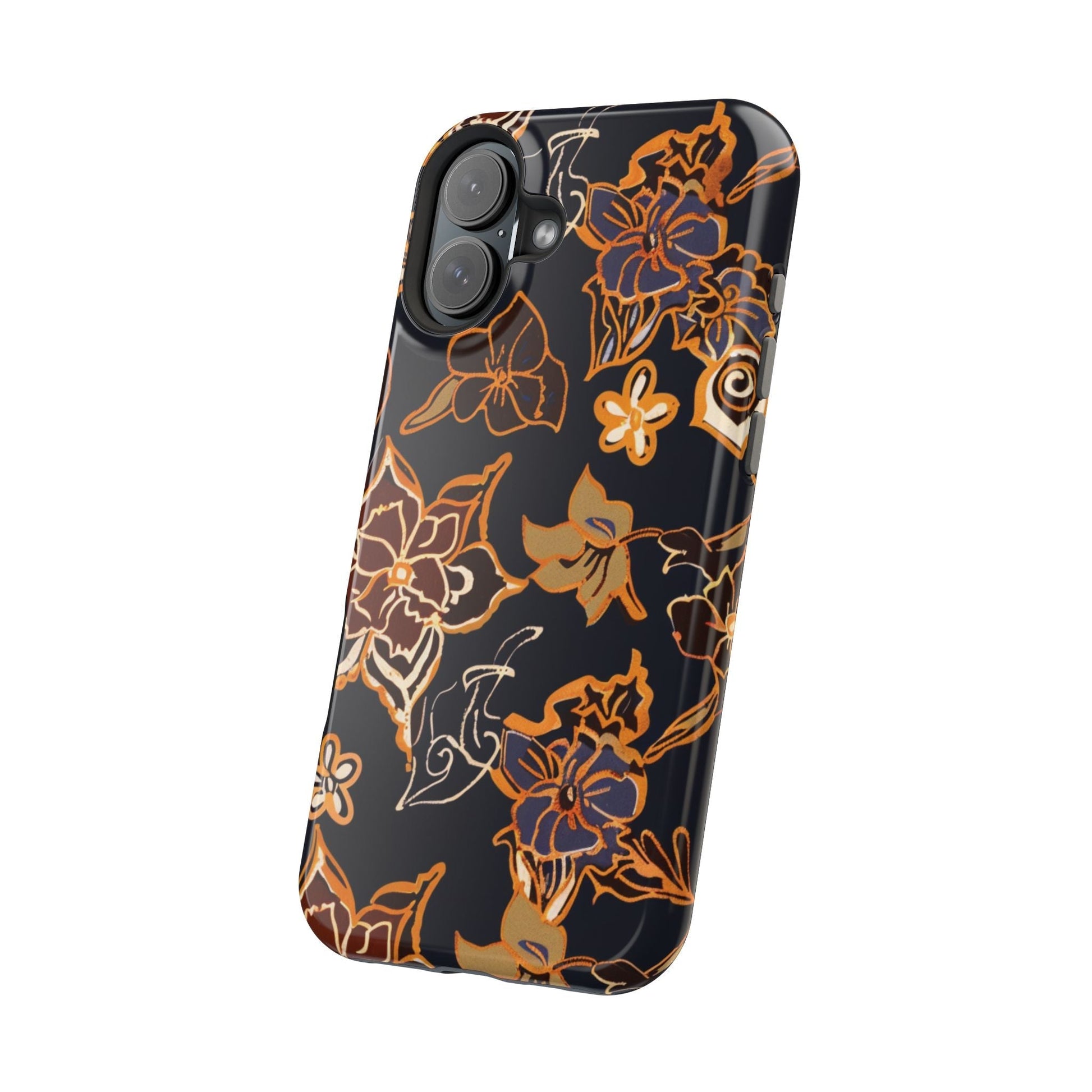 Floral Outline Magnetic Impact Phone Case - DIGITAL X