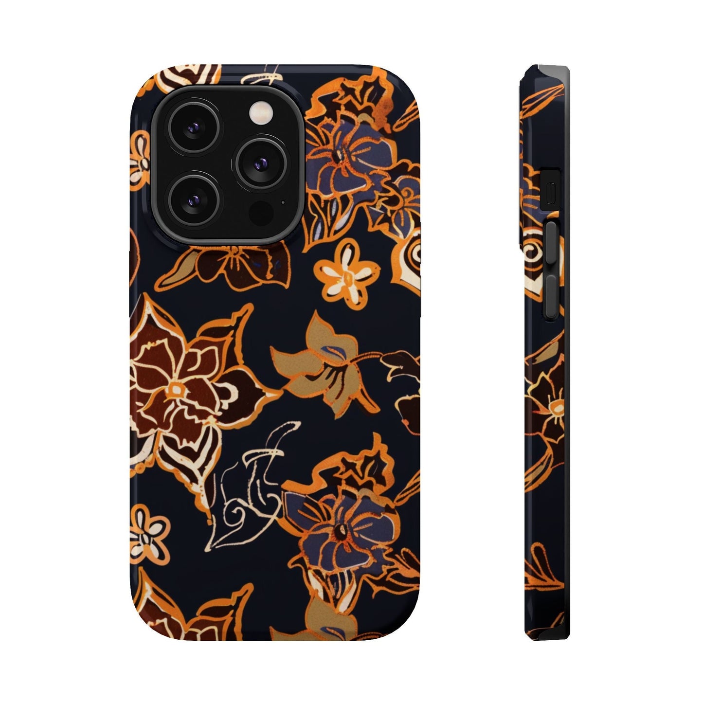 Floral Outline Magnetic Impact Phone Case - DIGITAL X