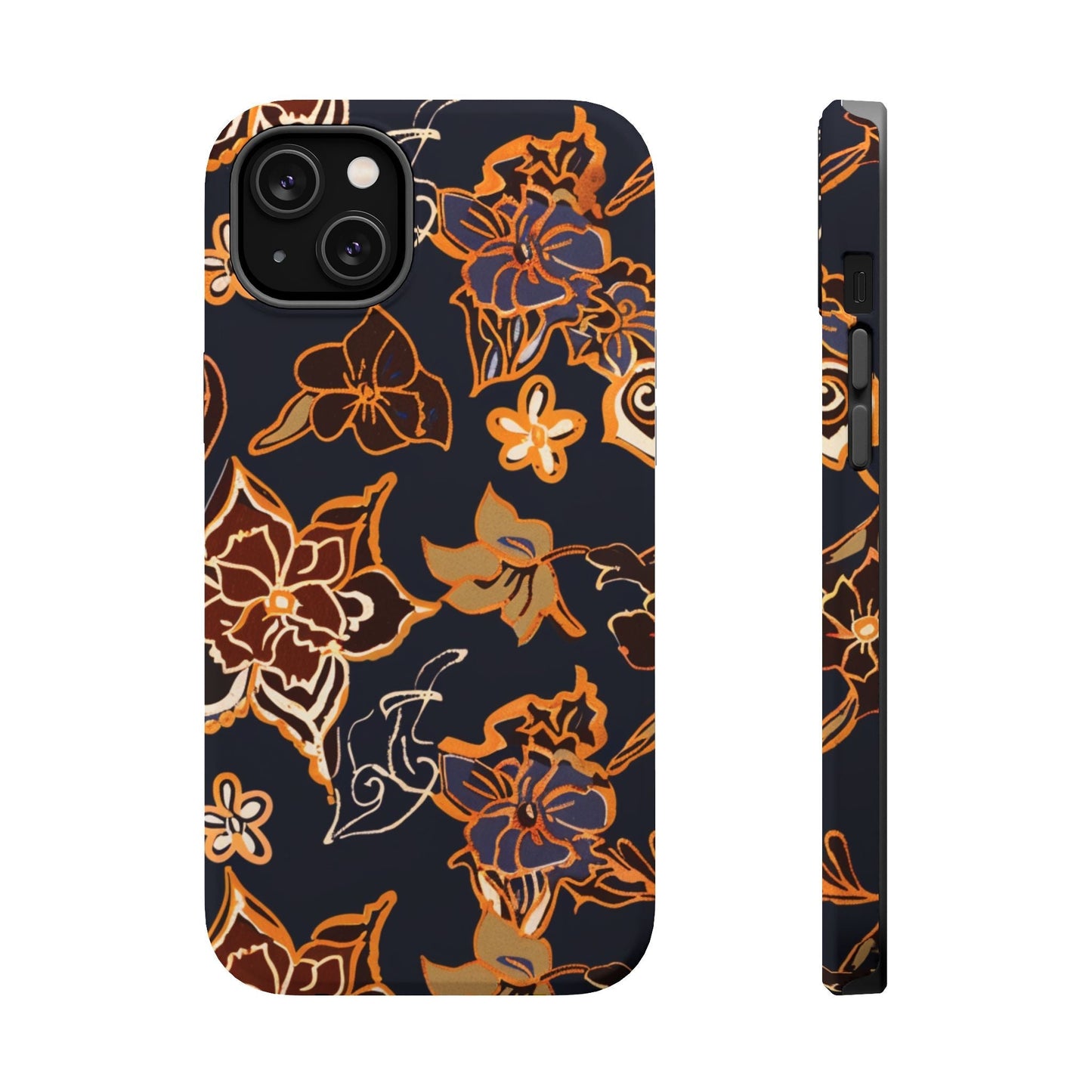 Floral Outline Magnetic Impact Phone Case - DIGITAL X