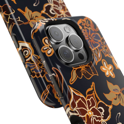 Floral Outline Magnetic Impact Phone Case - DIGITAL X