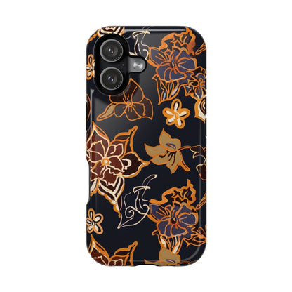 Floral Outline Magnetic Impact Phone Case - DIGITAL X