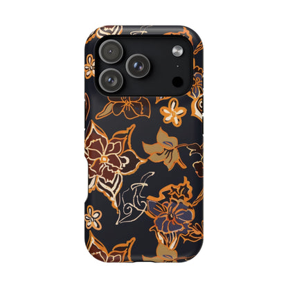Floral Outline Magnetic Impact Phone Case - DIGITAL X
