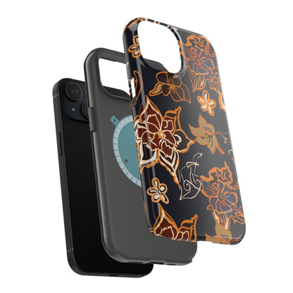 Floral Outline Magnetic Impact Phone Case - DIGITAL X