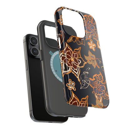 Floral Outline Magnetic Impact Phone Case - DIGITAL X