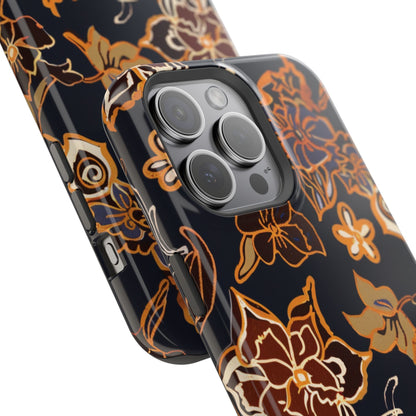 Floral Outline Magnetic Impact Phone Case - DIGITAL X
