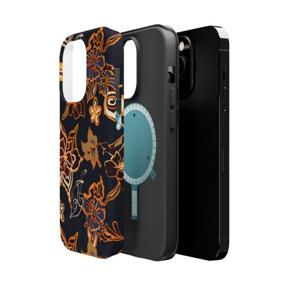Floral Outline Magnetic Impact Phone Case - DIGITAL X