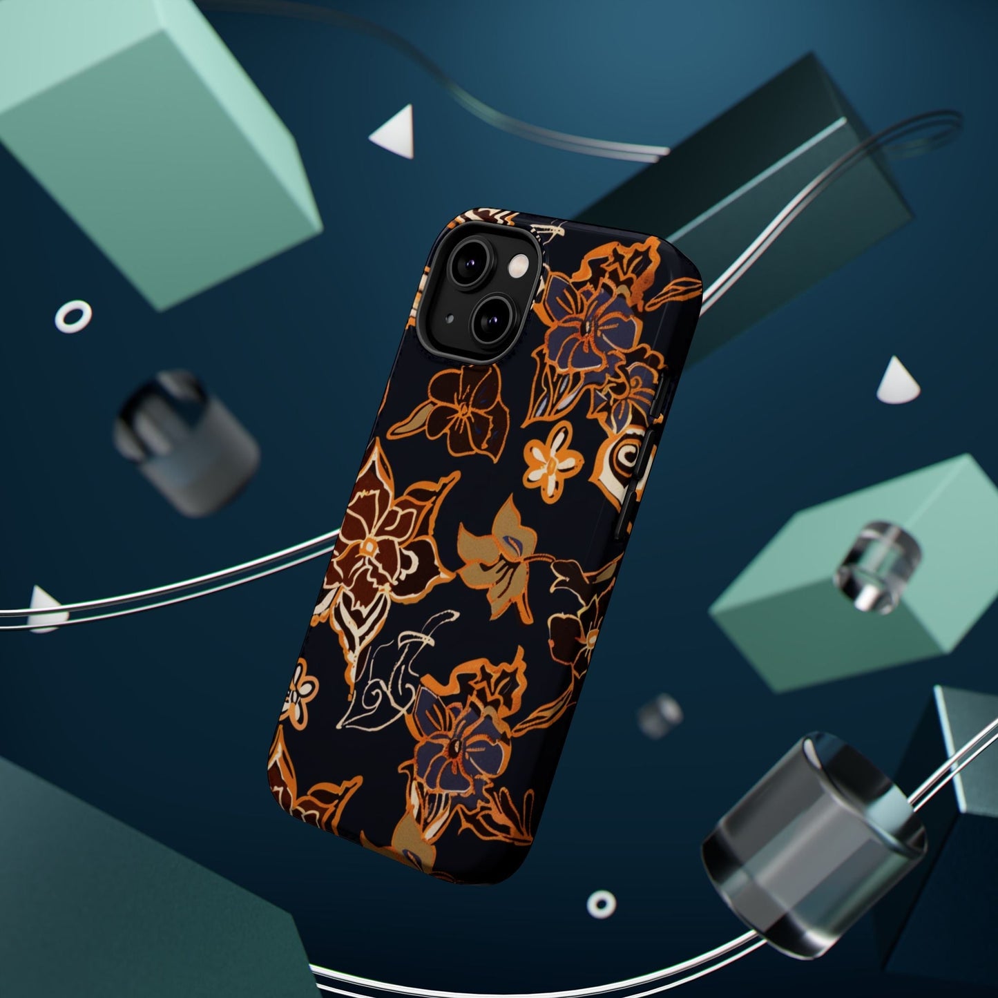 Floral Outline Magnetic Impact Phone Case - DIGITAL X