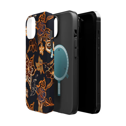 Floral Outline Magnetic Impact Phone Case - DIGITAL X