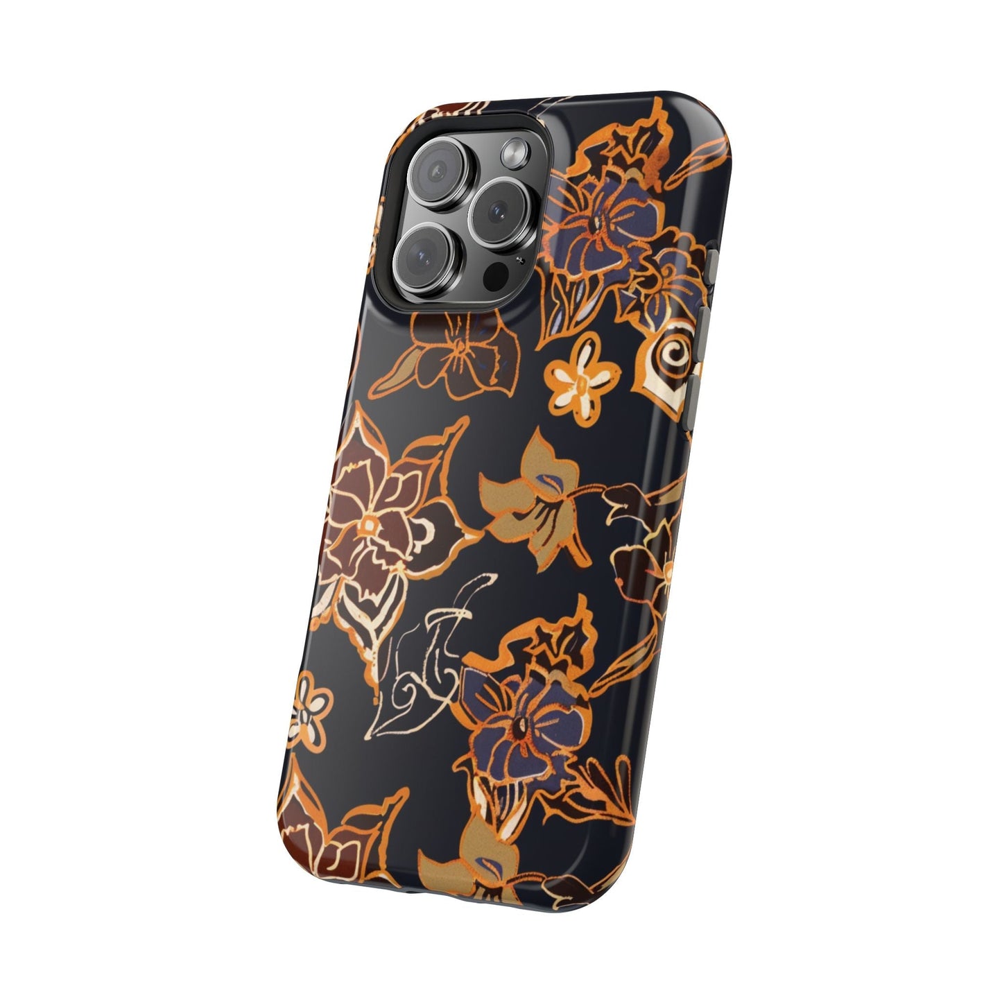 Floral Outline Magnetic Impact Phone Case - DIGITAL X