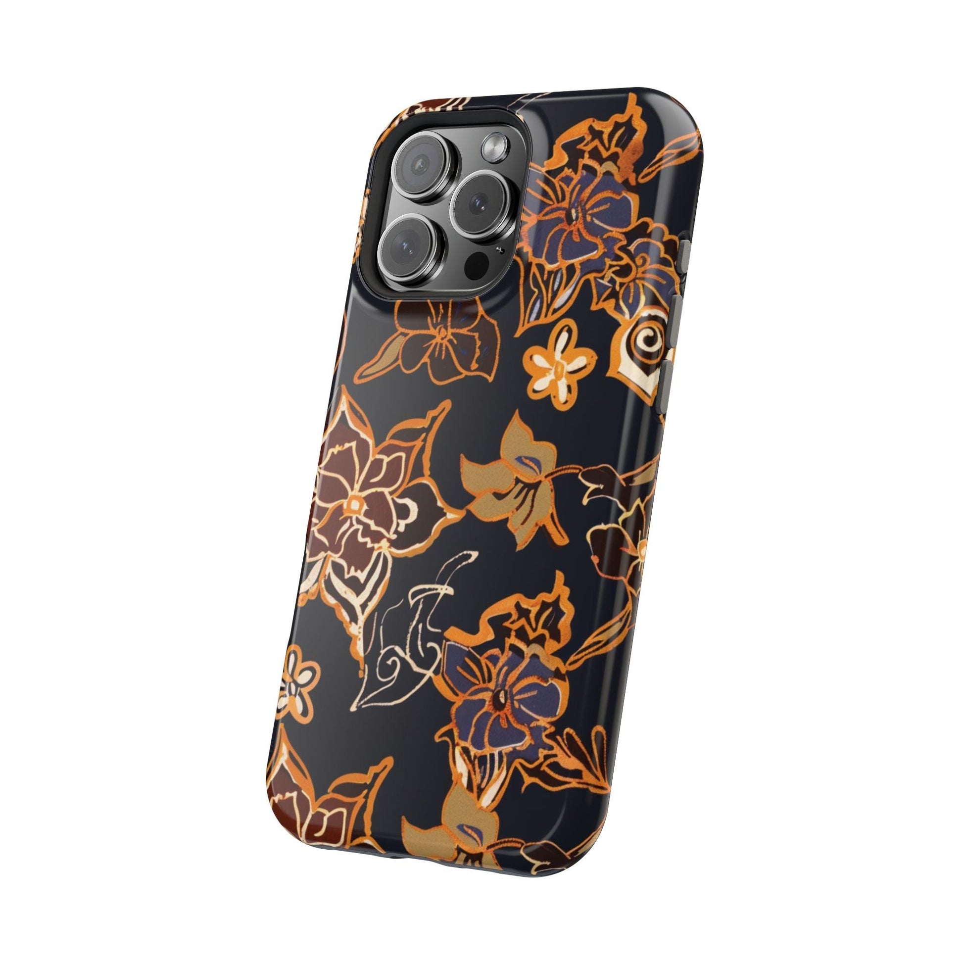 Floral Outline Magnetic Impact Phone Case - DIGITAL X