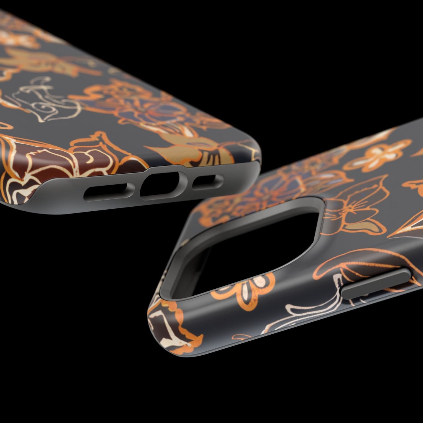 Floral Outline Magnetic Impact Phone Case - DIGITAL X
